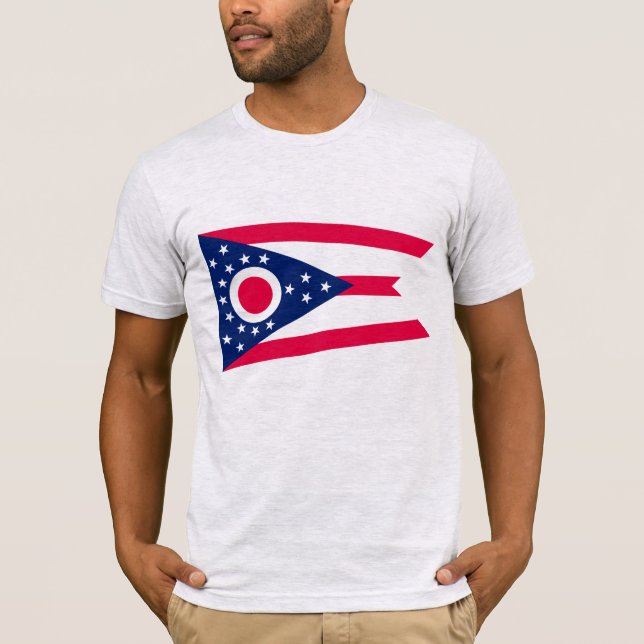 T-shirt Drapeau de l'Ohio : la bannière Buckeye State (Devant)