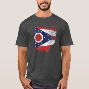 T-shirt Drapeau de l'Ohio porté
