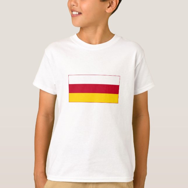 T-shirt Drapeau de l'Ossétie du Nord (Devant)