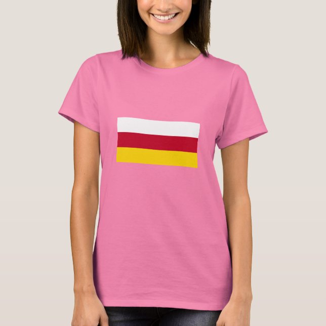 T-shirt Drapeau de l'Ossétie du Nord (Devant)