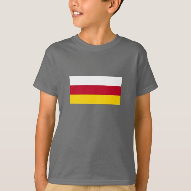 T-shirt Drapeau de l'Ossétie du Nord (Devant)