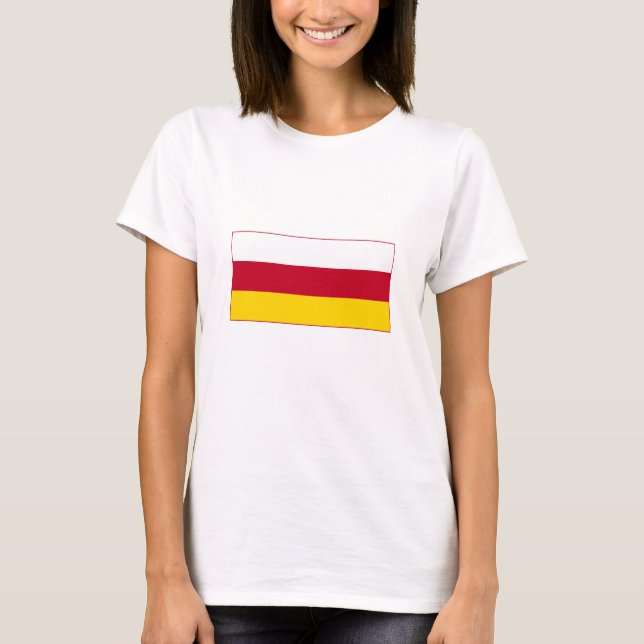 T-shirt Drapeau de l'Ossétie du Nord (Devant)