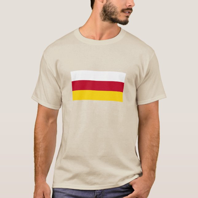 T-shirt Drapeau de l'Ossétie du Nord (Devant)