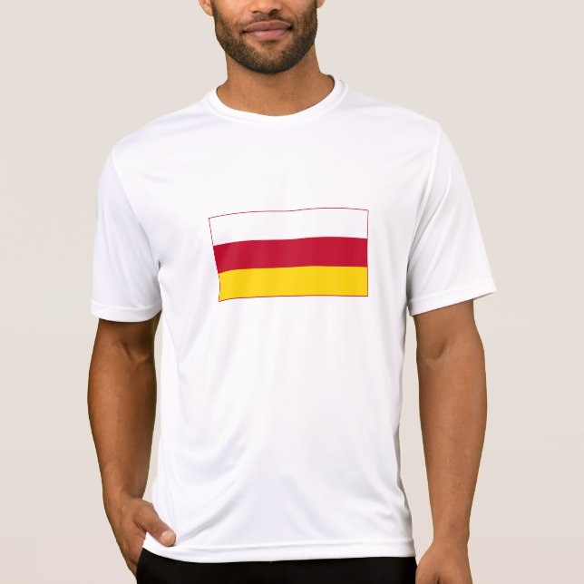 T-shirt Drapeau de l'Ossétie du Nord (Devant)