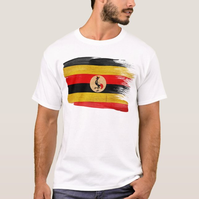 T-shirt Drapeau de l'Ouganda (Devant)