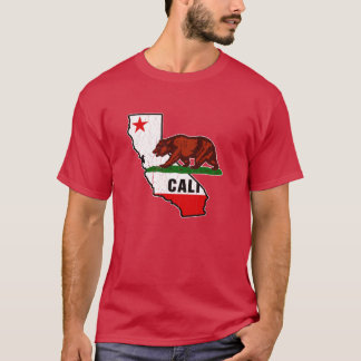 T-shirt Drapeau de l'ours de Californie Design vintage en