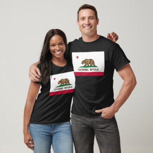 T-shirt Drapeau de l'ours de Californie : État de Cali Gol