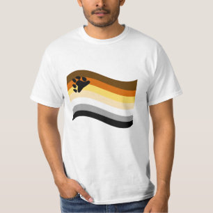 T-shirt Drapeau de l'ours Pride Paw Wavy