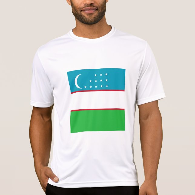 T-shirt Drapeau de l'Ouzbékistan (Devant)