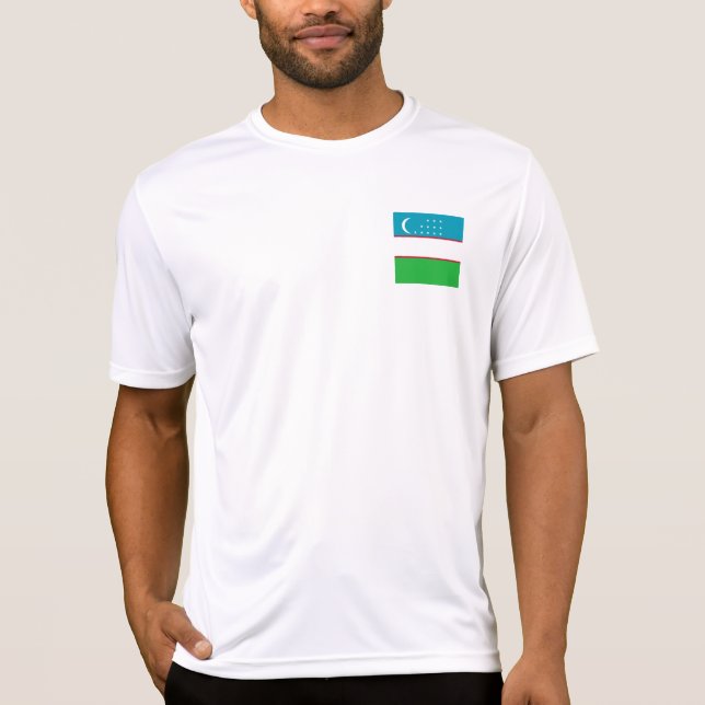 T-shirt Drapeau de l'Ouzbékistan (Devant)