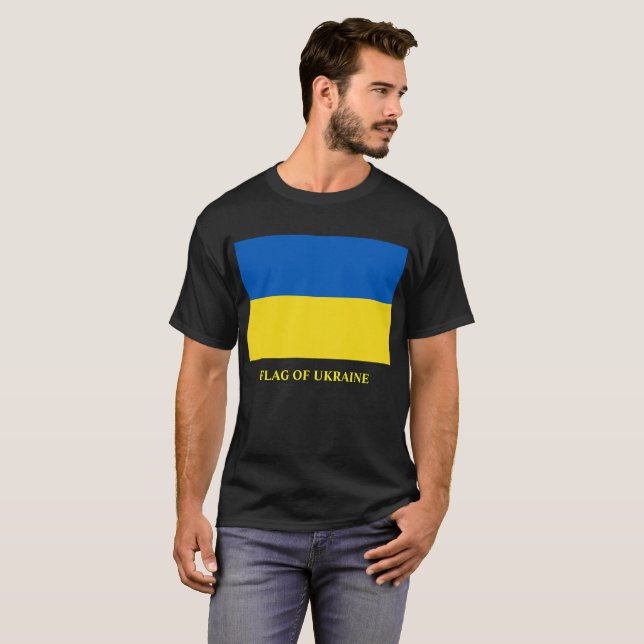 T-shirt Drapeau de l'Ukraine (Devant entier)