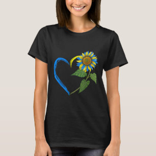 T-shirt Drapeau de l'Ukraine Tournesol Vintage Amoureux Uk