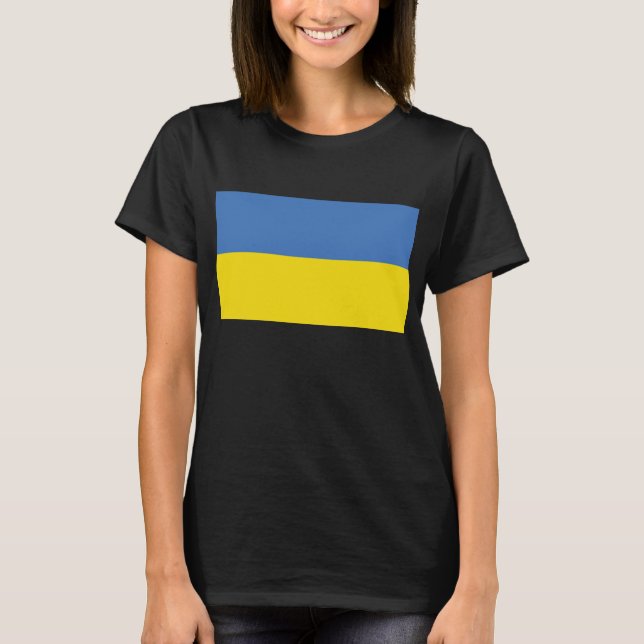 T-shirt Drapeau de l'Ukraine, Ukrainien Слава Україні Slav (Devant)