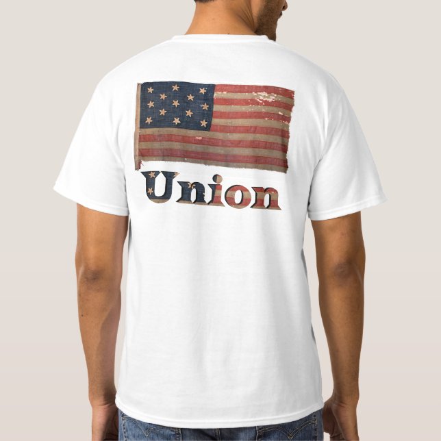 T-shirt Drapeau de l'Union de guerre civile ✨ antique hist (Dos)