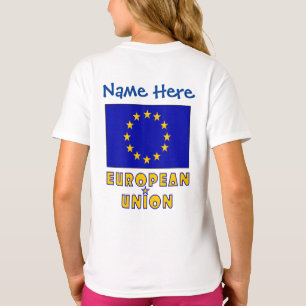 T-shirt Drapeau de l'Union Européenne UE Personnalisation