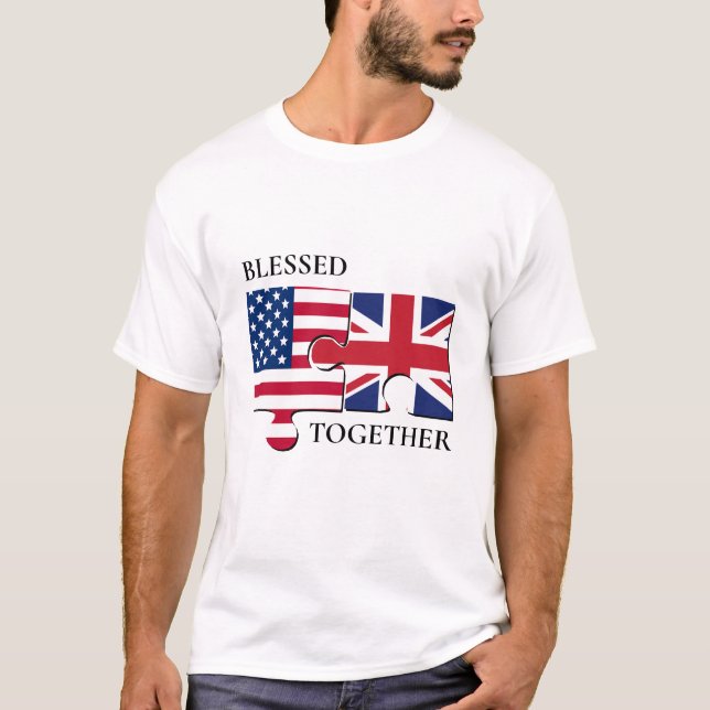 T-shirt Drapeau de l'UNION JACK des États-Unis (Devant)