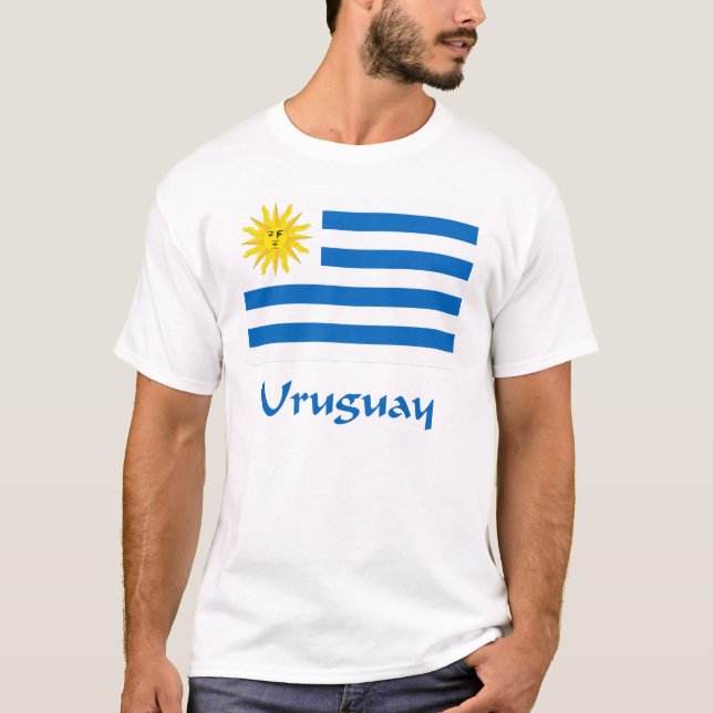 T-shirt Drapeau de l'Uruguay (Devant)