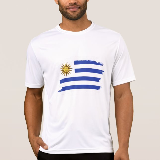 T-shirt drapeau de l'Uruguay (Devant)