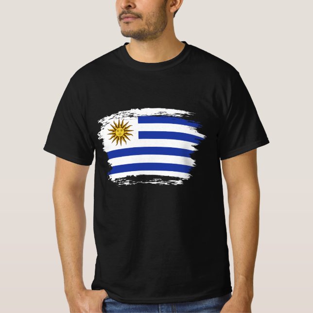 T-shirt drapeau de l'Uruguay (Devant)