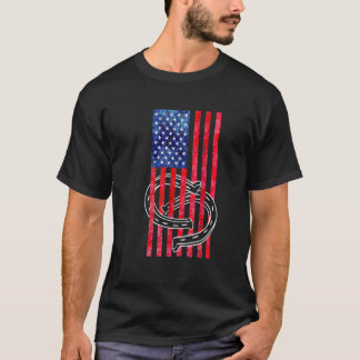 T-shirt drapeau de l'usa pour le fer à cheval cool