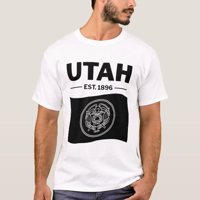T-shirt Drapeau de l'Utah USA (Devant)