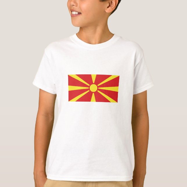 T-shirt Drapeau de Macédoine du Nord (Devant)
