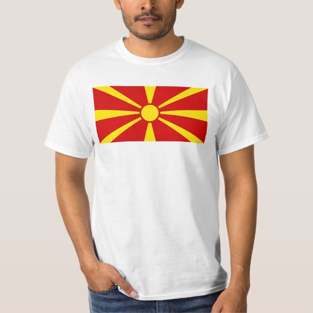 T-shirt Drapeau de Macédoine du Nord (Devant)