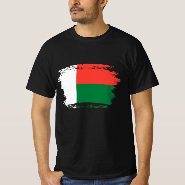 T-shirt Drapeau de Madagascar (Devant)