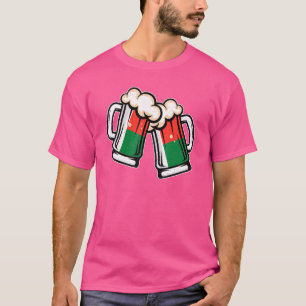T-shirt Drapeau de Madagascar Beer Mug Cool Bière malgache