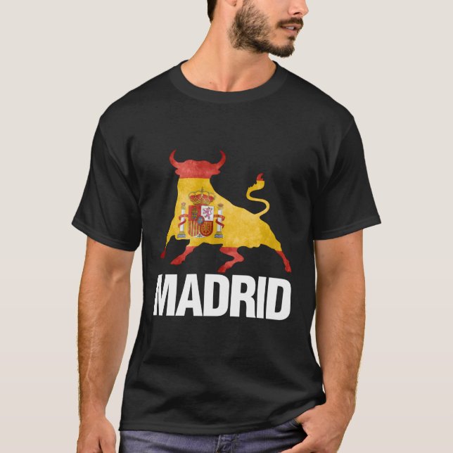 T-shirt Drapeau de Madrid Espagne (Devant)