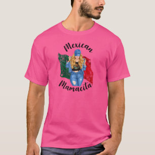T-shirt Drapeau De Mamacita Mexicaine Femme Maman Mexicain