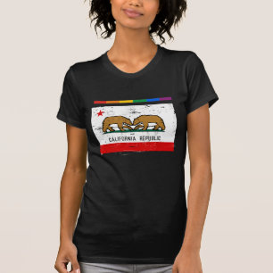 T-SHIRT DRAPEAU DE MARIAGE HOMOSEXUEL DE LA CALIFORNIE