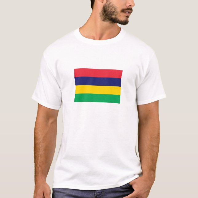 T-shirt Drapeau de Maurice (Devant)
