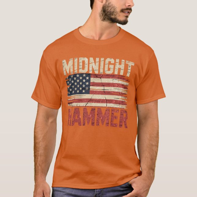 T-shirt Drapeau de minuit marteau B-2 Stealth Jet Usa (Devant)
