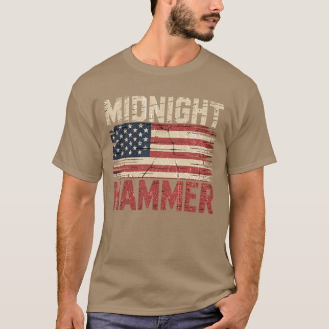 T-shirt Drapeau de minuit marteau B-2 Stealth Jet Usa (Devant)