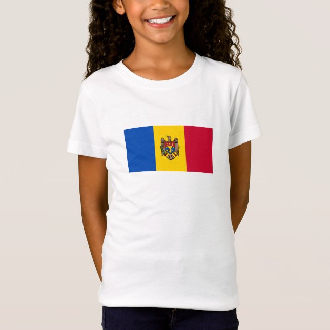 T-Shirt Drapeau de Moldova (Devant)