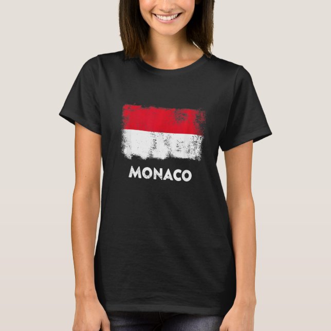 T-shirt Drapeau de Monaco (Devant)