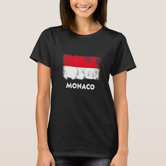 T-shirt Drapeau de Monaco     (Devant)