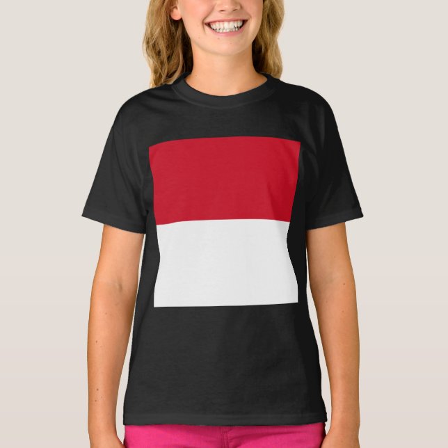 T-shirt Drapeau de Monaco (Devant)