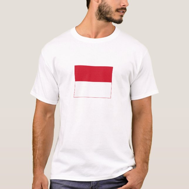 T-shirt Drapeau de Monaco (Devant)