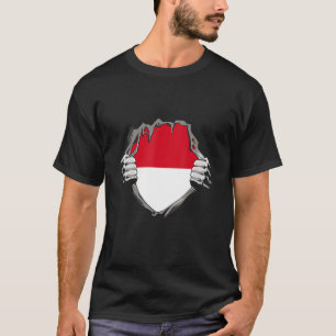T-shirt Drapeau de Monaco