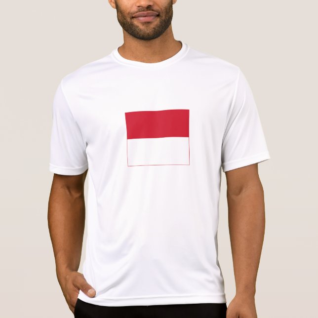 T-shirt Drapeau de Monaco (Devant)
