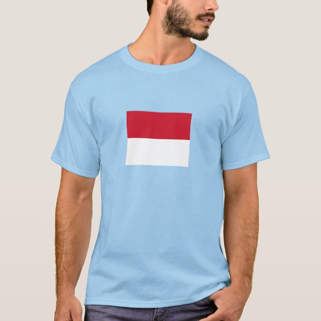 T-shirt Drapeau de Monaco (Devant)