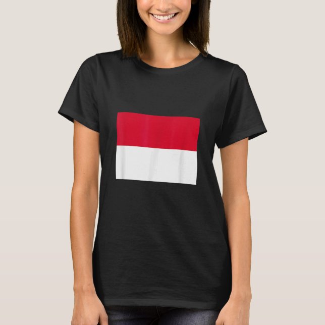T-shirt Drapeau de Monaco (Devant)