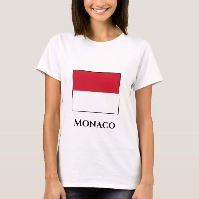 T-shirt Drapeau de Monaco (Devant)