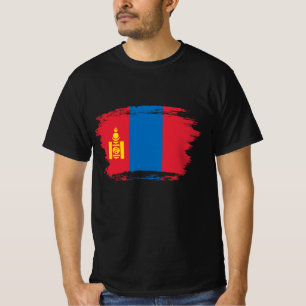 T-shirt Drapeau de Mongolie