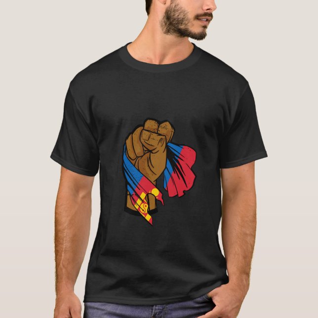 T-shirt Drapeau de Mongolie Racines mongoliennes Fierté mo (Devant)