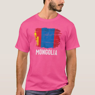 T-shirt Drapeau De Mongolie vintage Pour La Mongolie