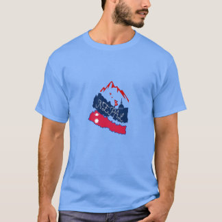 T-shirt Drapeau de montagne du Népal