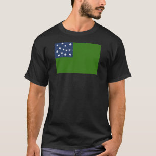 T-shirt Drapeau de montagne vert